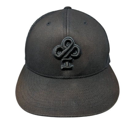 Pacific Headwear Snapback Trucker Hat Black OS Adjustable D-Series Mesh Back