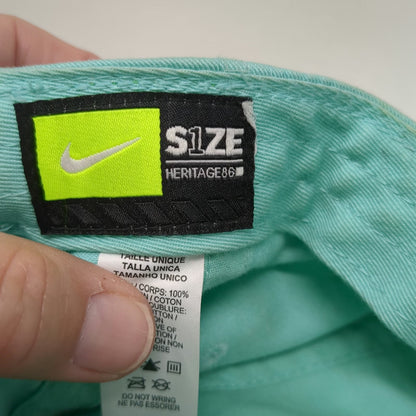Nike Baseball Cap Blue One Size Adjustable Strap Embroidered Logo Heritage86