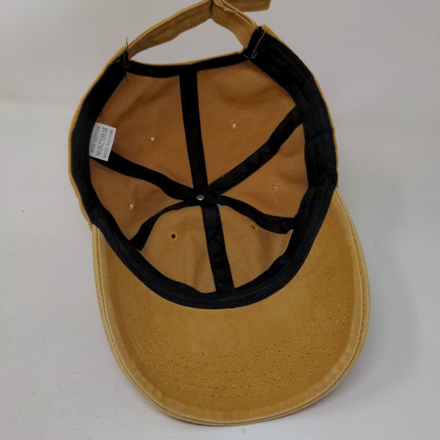 Unbranded Slideback Hat Tanish-Yellow One Size Adjustable 6 Panel Idaho Baseball