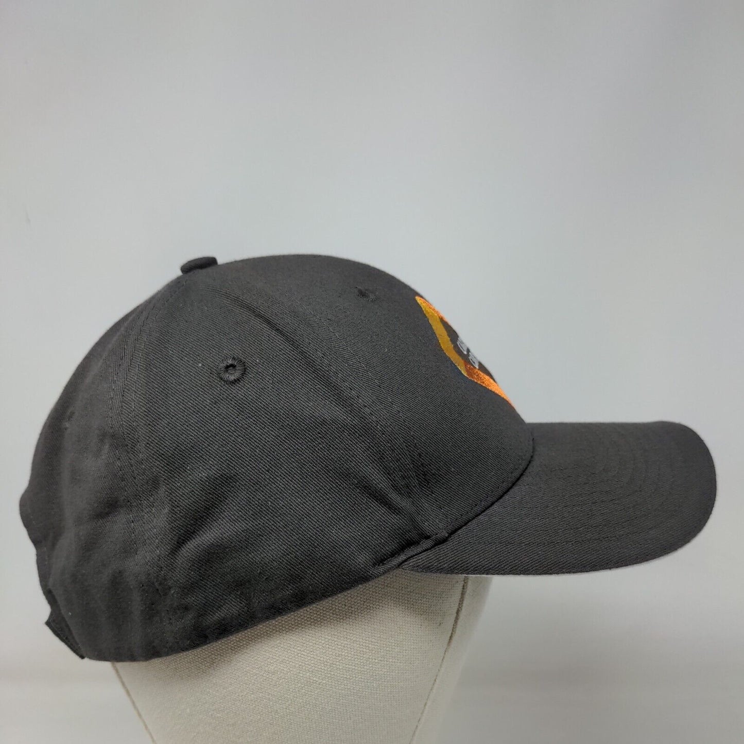 Caring For Caregivers Strapback Hat One Size Gray Embroidered Vented Holes