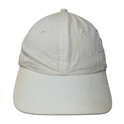 PUMA Slideback Hat White OSFA Adjustable Solid Vent Holes 6 Panel