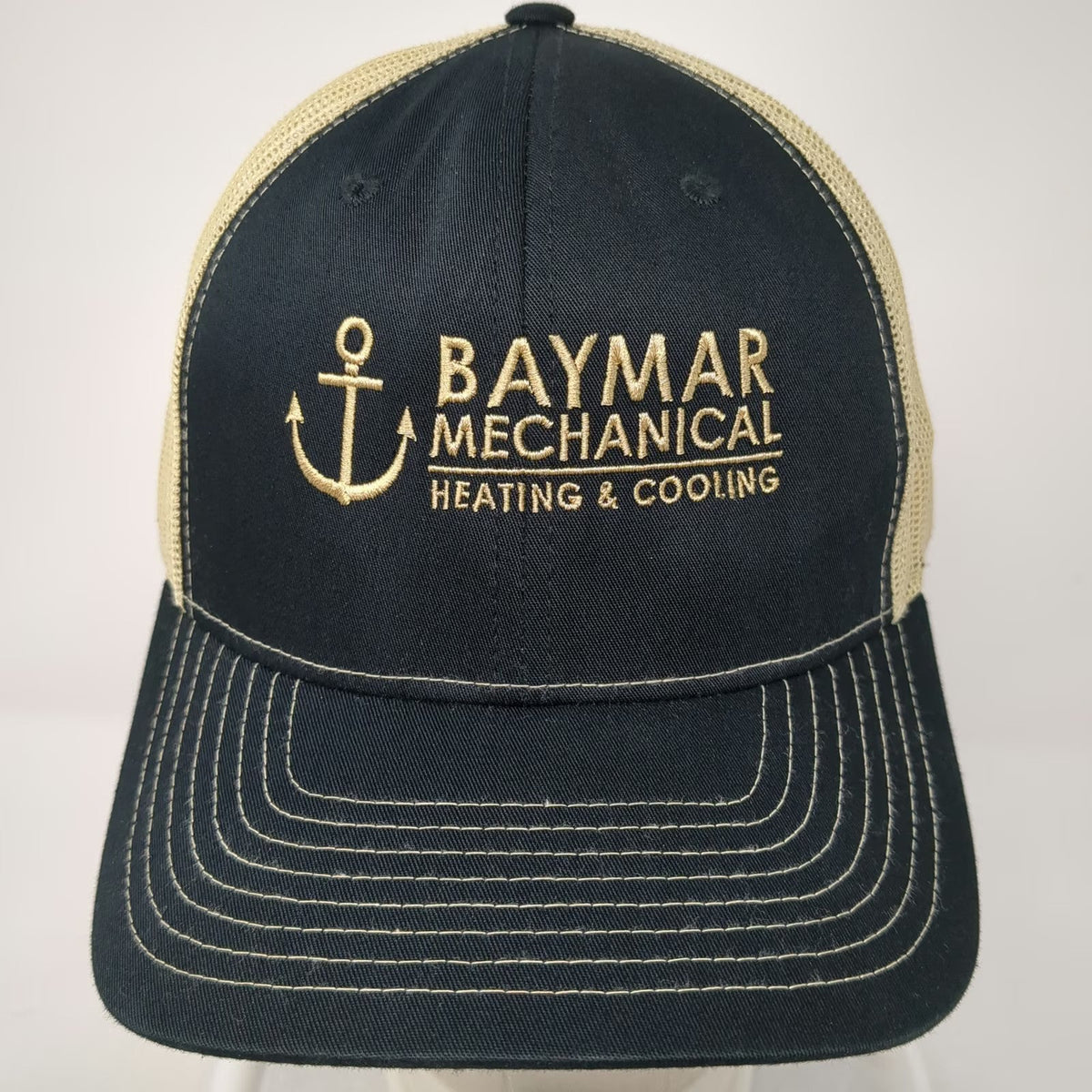 Richardson Trucker Hat Black One Size Baymar Mechanical Anchor Heating Cooling