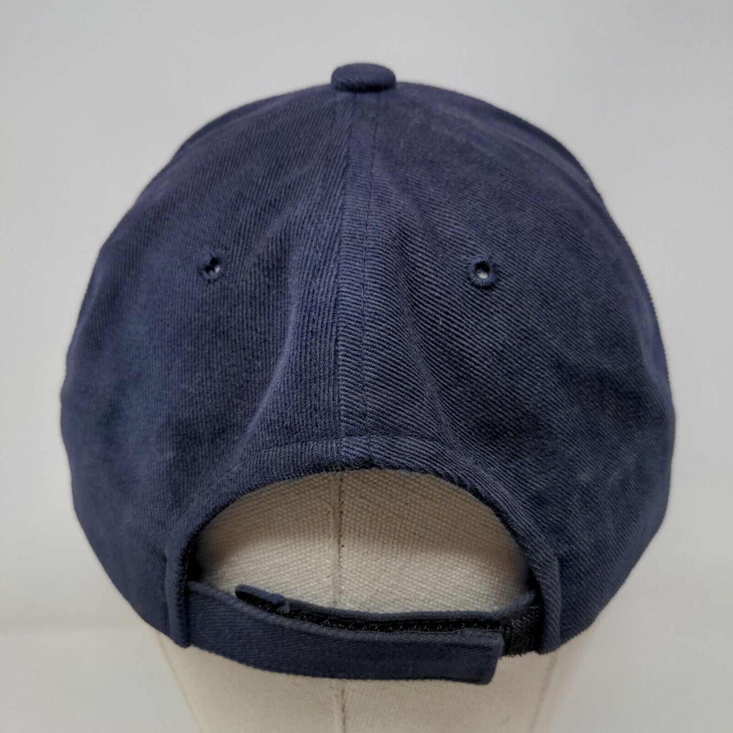 Warren Bank Strapback Hat Blue OSFA Adjustable Embroidered Cotton Yupoong