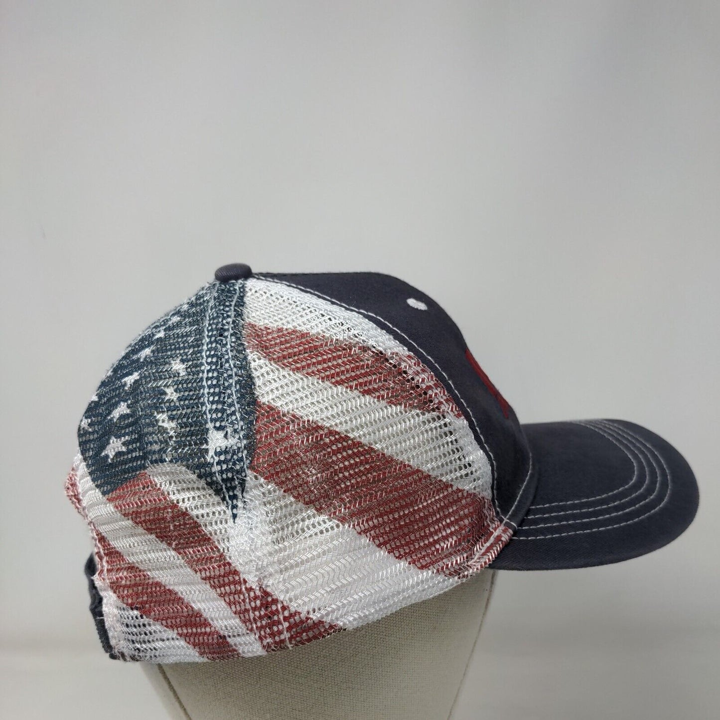 M&M Metals Strapback Mesh Back Trucker Hat Multi OSFA USA Flag Paramount
