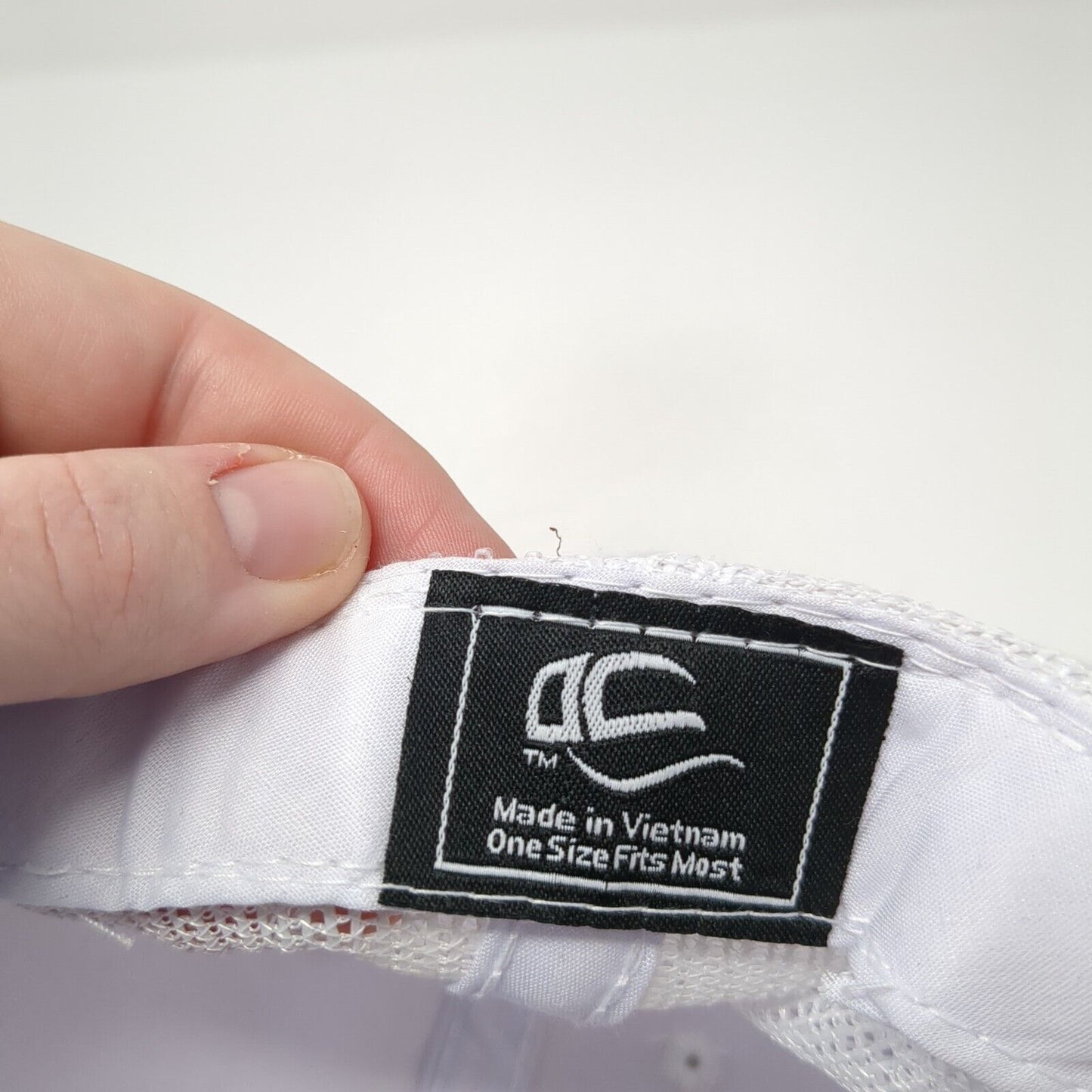 Outdoor Cap Strapback Trucker Hat White OS Adjustable Mesh Back 6 Panel Blank