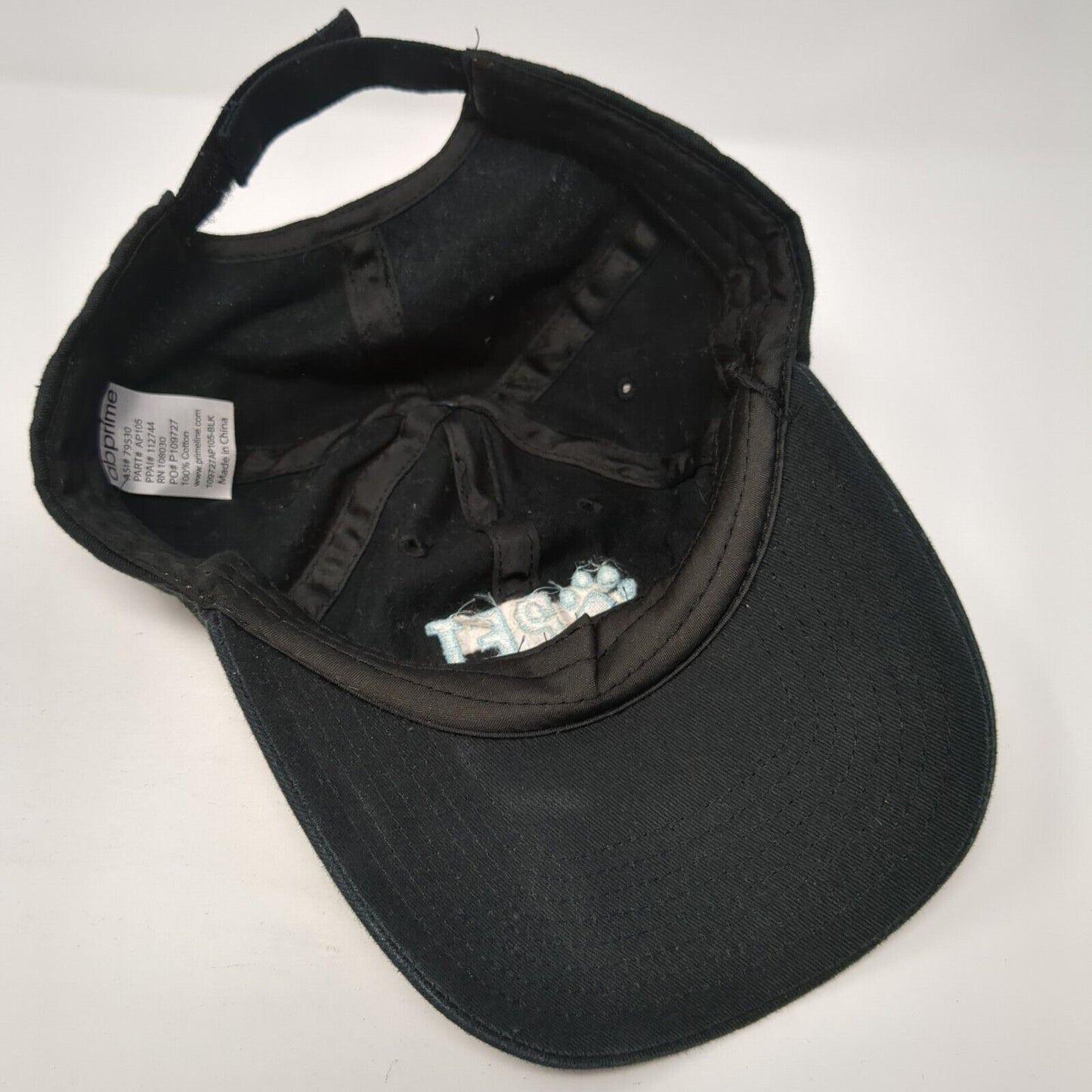 Pet Perfect Strapback Hat Black One Size Adjustable Embroidered 6 Panel AB Prime