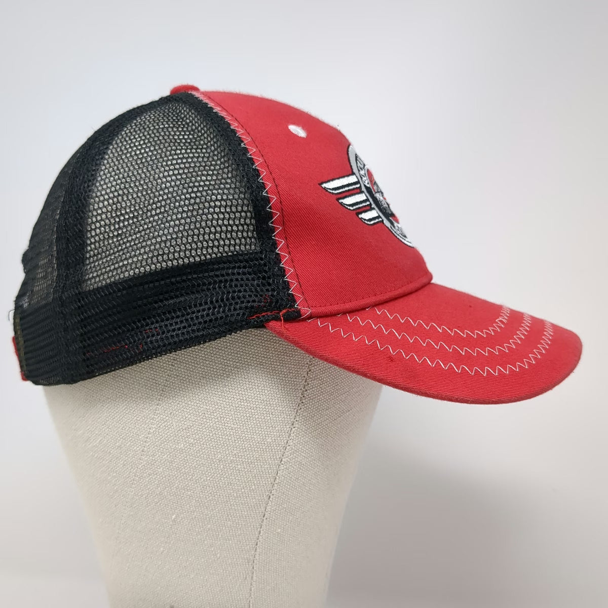 Snap-on Rock N' Roll Cab Express Hat Red Baseball Cap One Size Mesh Stitching