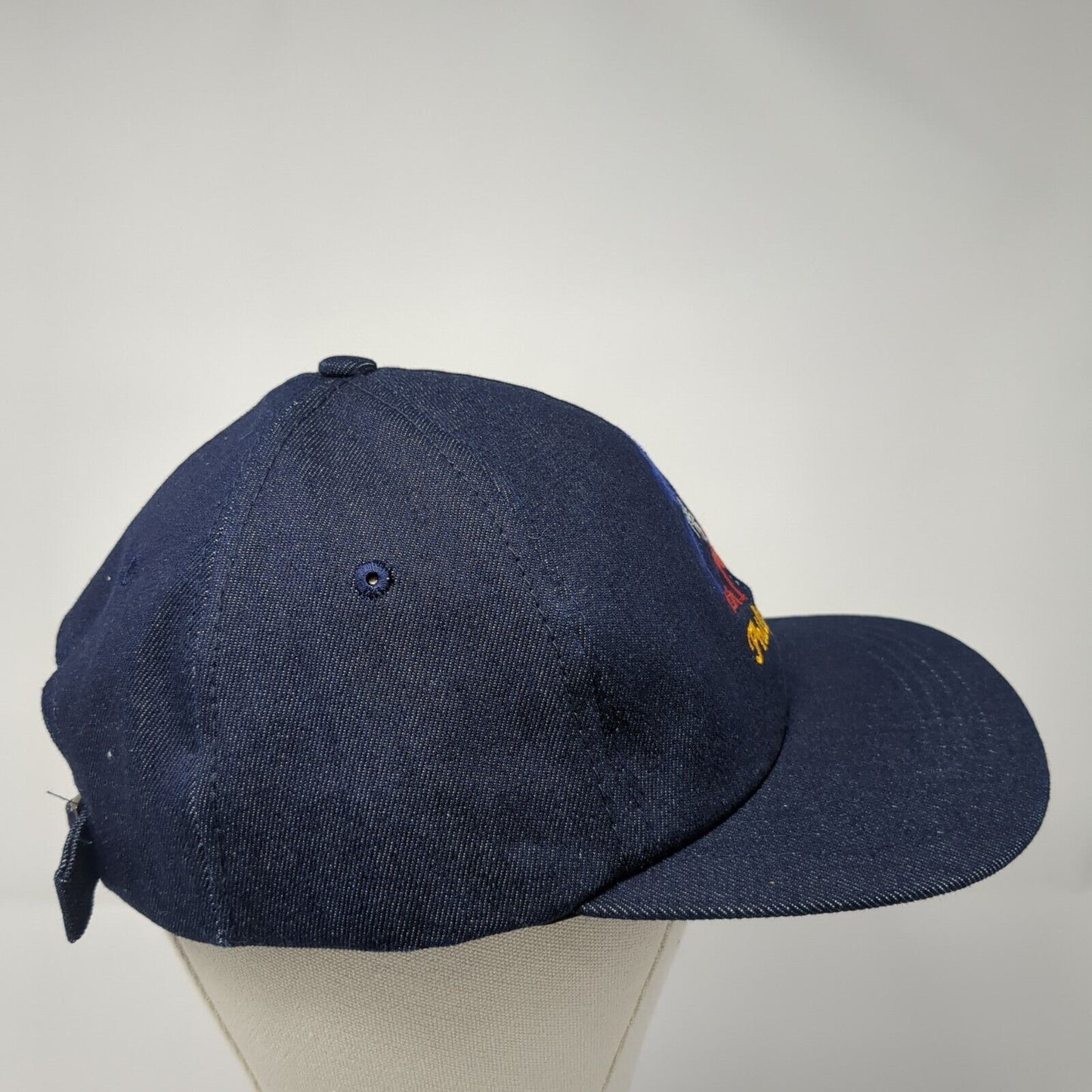 Philippines Slideback Hat Blue One Size Adjustable Embroidered Denim 6 Panel