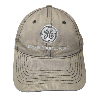 GE Imagination at Work Baseball Cap Brown One Size Adjustable Embroidered Cotton