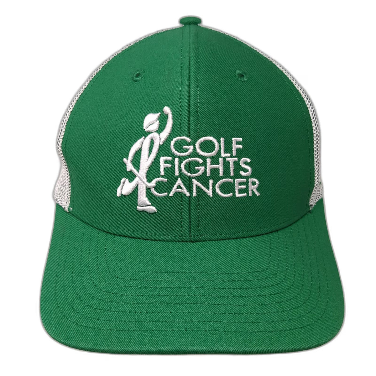 '47 Green White Baseball Cap One Size Mesh Back Snapback Golf Fights Cancer Hat