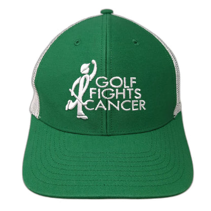'47 Green White Baseball Cap One Size Mesh Back Snapback Golf Fights Cancer Hat