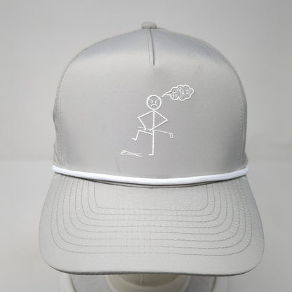 Cranky Boys Golf Snapback Hat Gray One Size Adjustable The Horse Shoe Rope