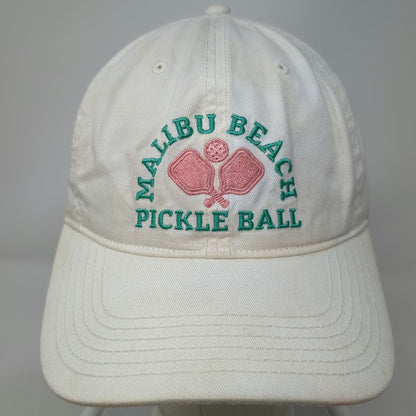 Mighty Fine Baseball Cap White One Size Malibu Beach Pickleball Strapback Hat