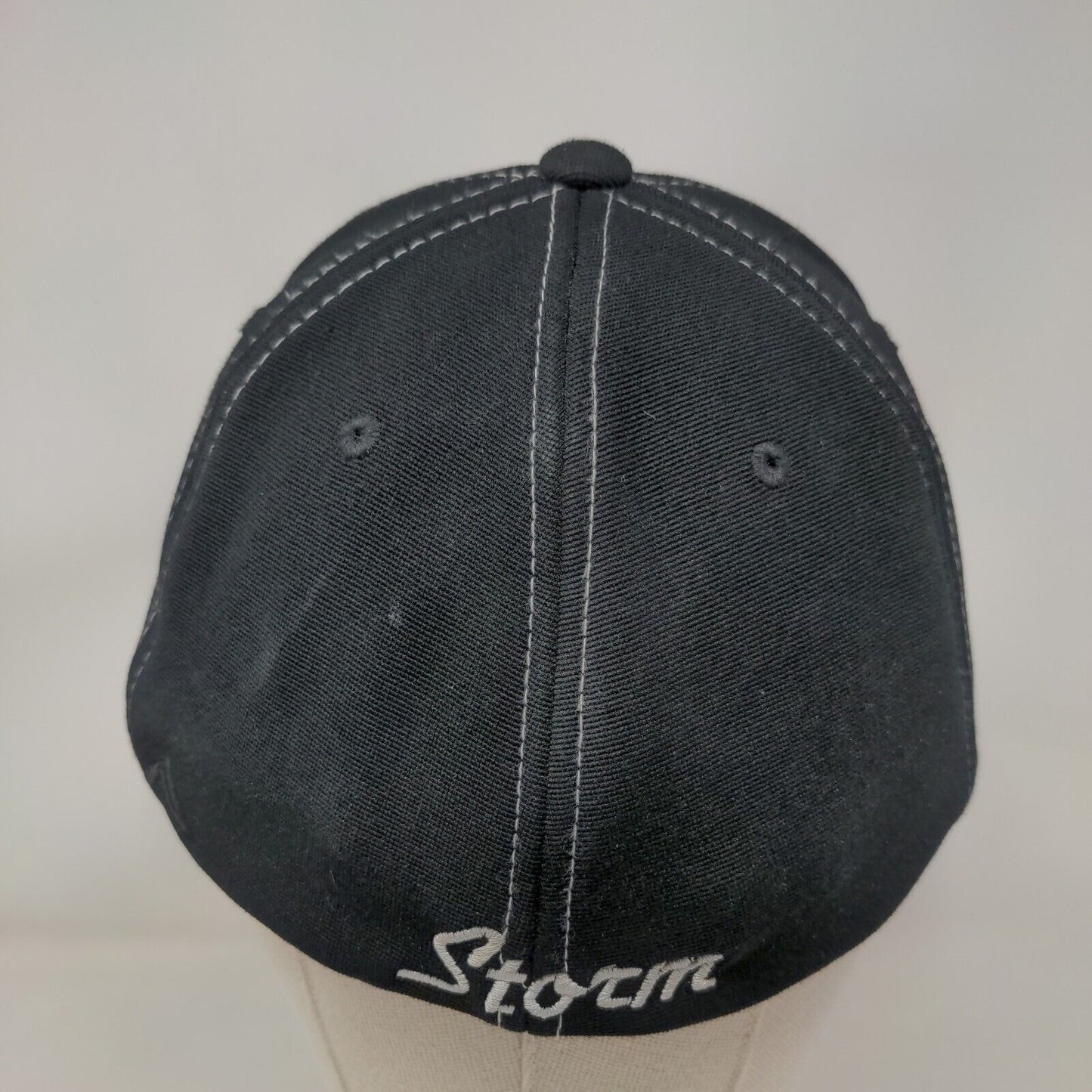 Storm Pacific Headwear Fitted Hat M-XL Gray Black Embroidered Lightning Logo