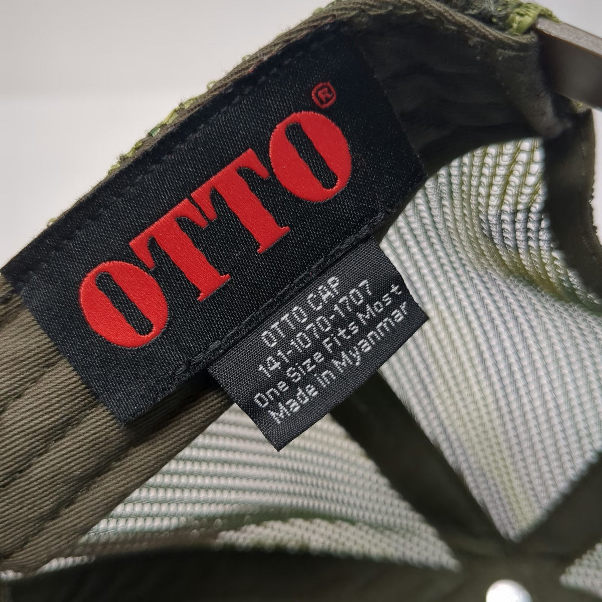 OTTO Southern Tire Mart Trucker Hat Green Snapback One Size Mesh Camo Logo