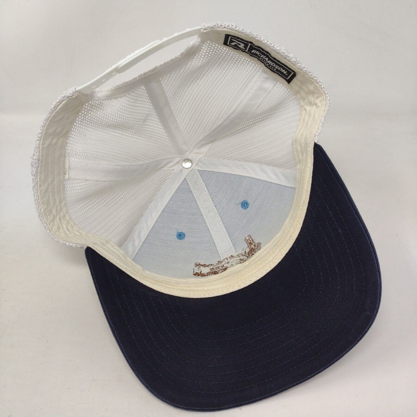 Leapknot Coffee Roasters Snapback Trucker Hat Blue One Size Mesh Back