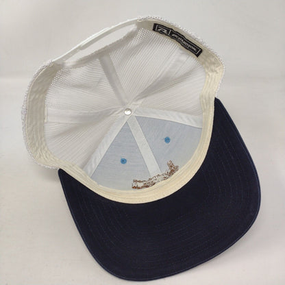 Leapknot Coffee Roasters Snapback Trucker Hat Blue One Size Mesh Back