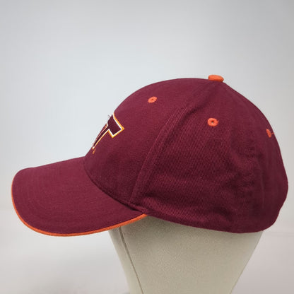 Signatures Virginia Tech Hokies NCAA Cap Red Orange One Size VT Logo Strapback