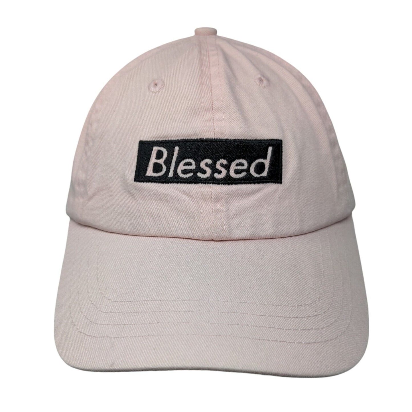 Blessed Slideback Hat Pink One Size Adjustable Embroidered Take That Bailey