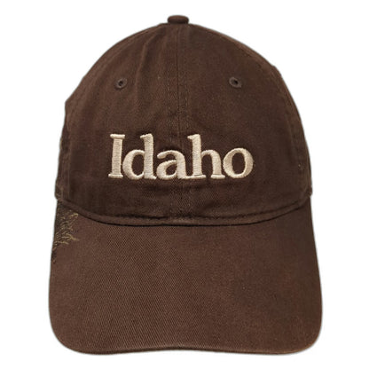 Dri Duck Idaho Baseball Cap Brown OS Cotton Deer Wildlife Graphic Slideback Hat
