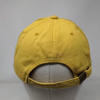 Smiley Face Slideback Hat Yellow One Size Solid Adjustable Embroidered