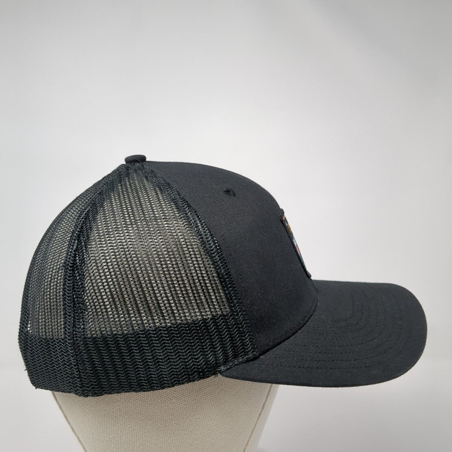 Meridian kiln Snapback Trucker Hat Black OS Adjustable Mesh Back Richardson