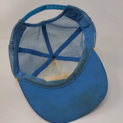 Kauai Snapback Mesh Back Rope Trucker Hat Blue One Size Scrambled Eggs