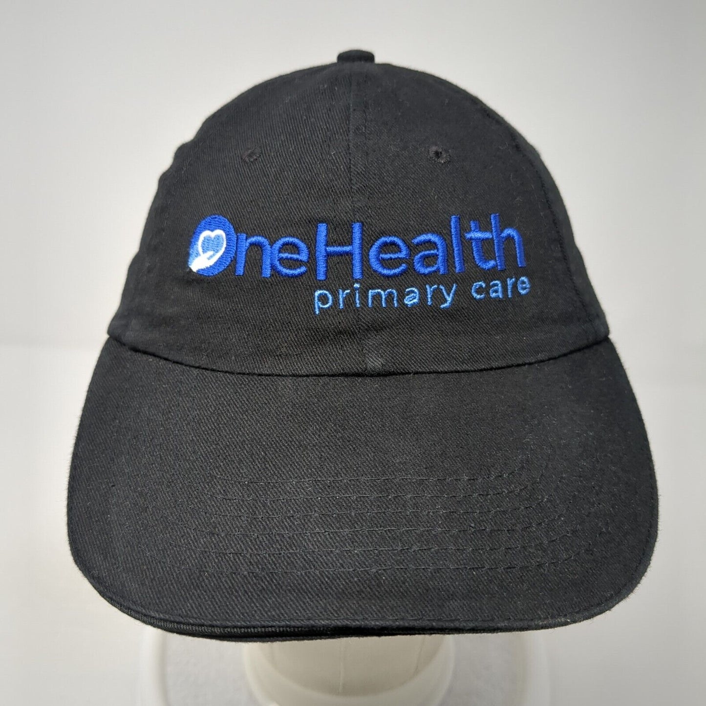 One Health Primary Care Strapback Hat Black One Size Adjustable Embroidered