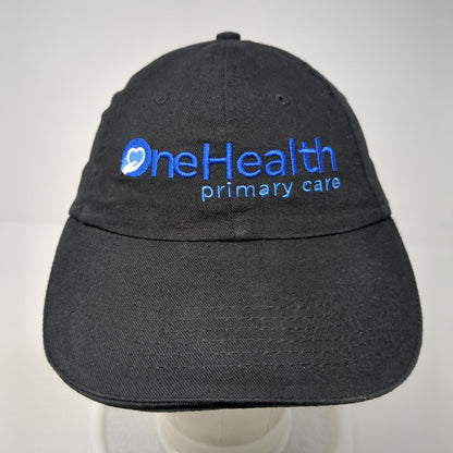 One Health Primary Care Strapback Hat Black One Size Adjustable Embroidered