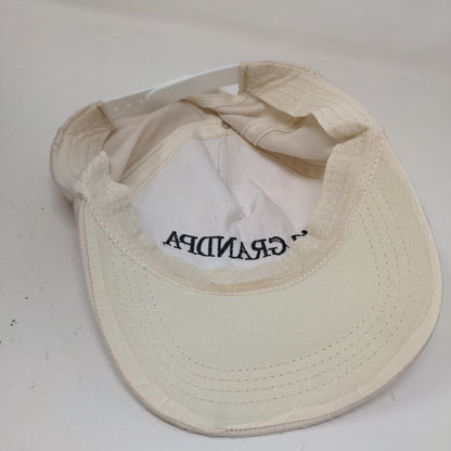 Unbranded Men's Snapback Hat Cream Adjustable Embroidered #1 Grandpa Logo