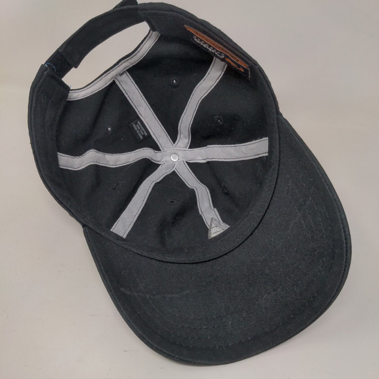 Mirimichi Strapback Hat Black One Size Embroidered Adjustable Pukka