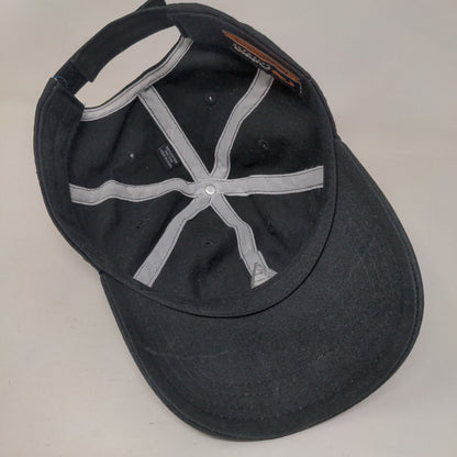 Mirimichi Strapback Hat Black One Size Embroidered Adjustable Pukka