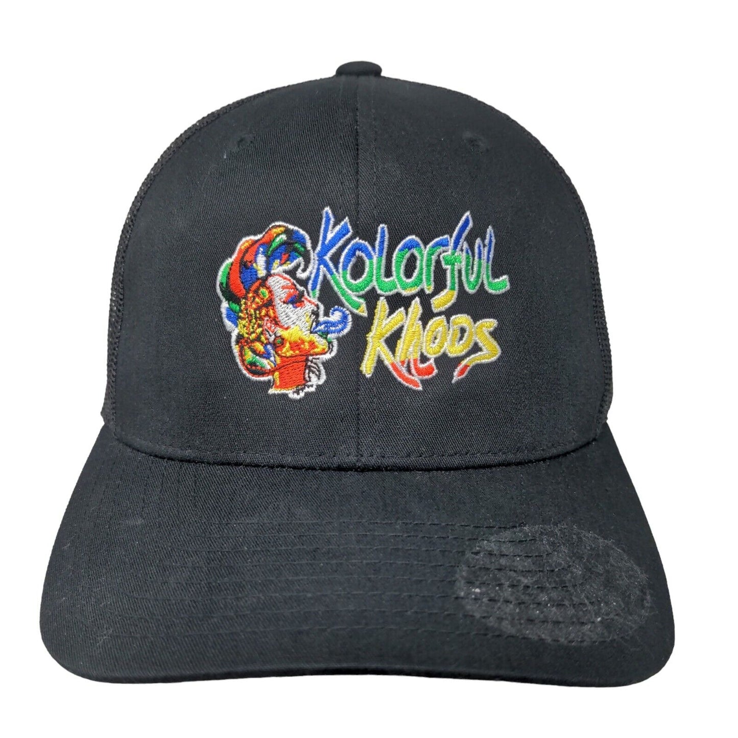 Kolorful Khoos Snapback Mesh Back Trucker Hat Black One Size Yupoong