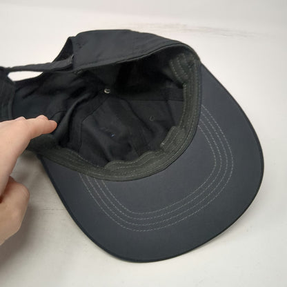 Nike Baseball Cap Black OS Strapback Swoosh Logo Polyester Golf Hat Embroidered