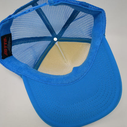 DS Snapback Trucker Hat Blue One Size Adjustable Mesh Back Rope Otto Polyester