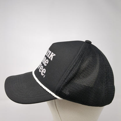 Drink More Coffee Snapack Rope Trucker Hat Black One Size Dutch Bros
