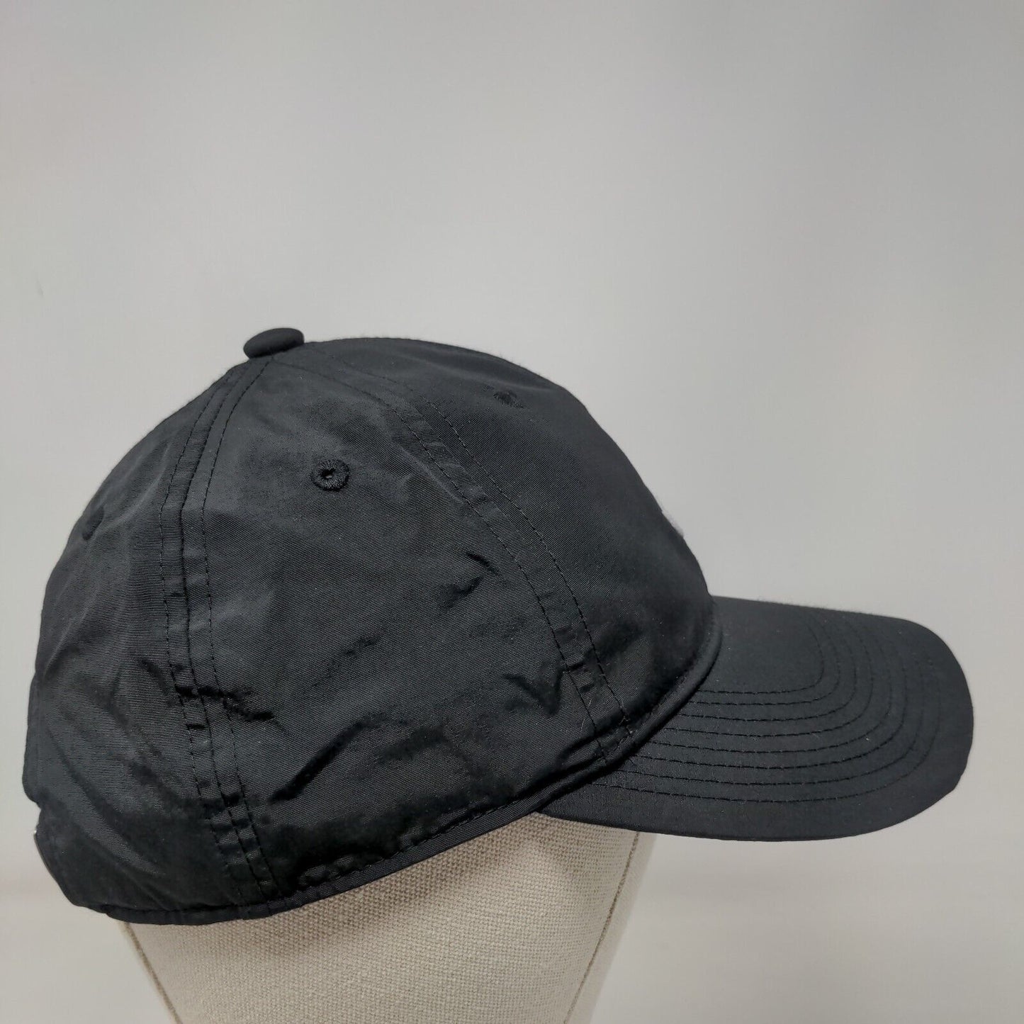 Adidas Slideback Hat Black OSFM Adjustable Embroidered Vented Holes 6 Panel