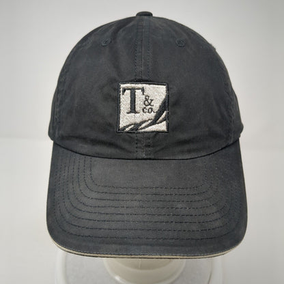 T&co. Strapback Baseball Cap Black OS Adjustable Embroidered Port Authority