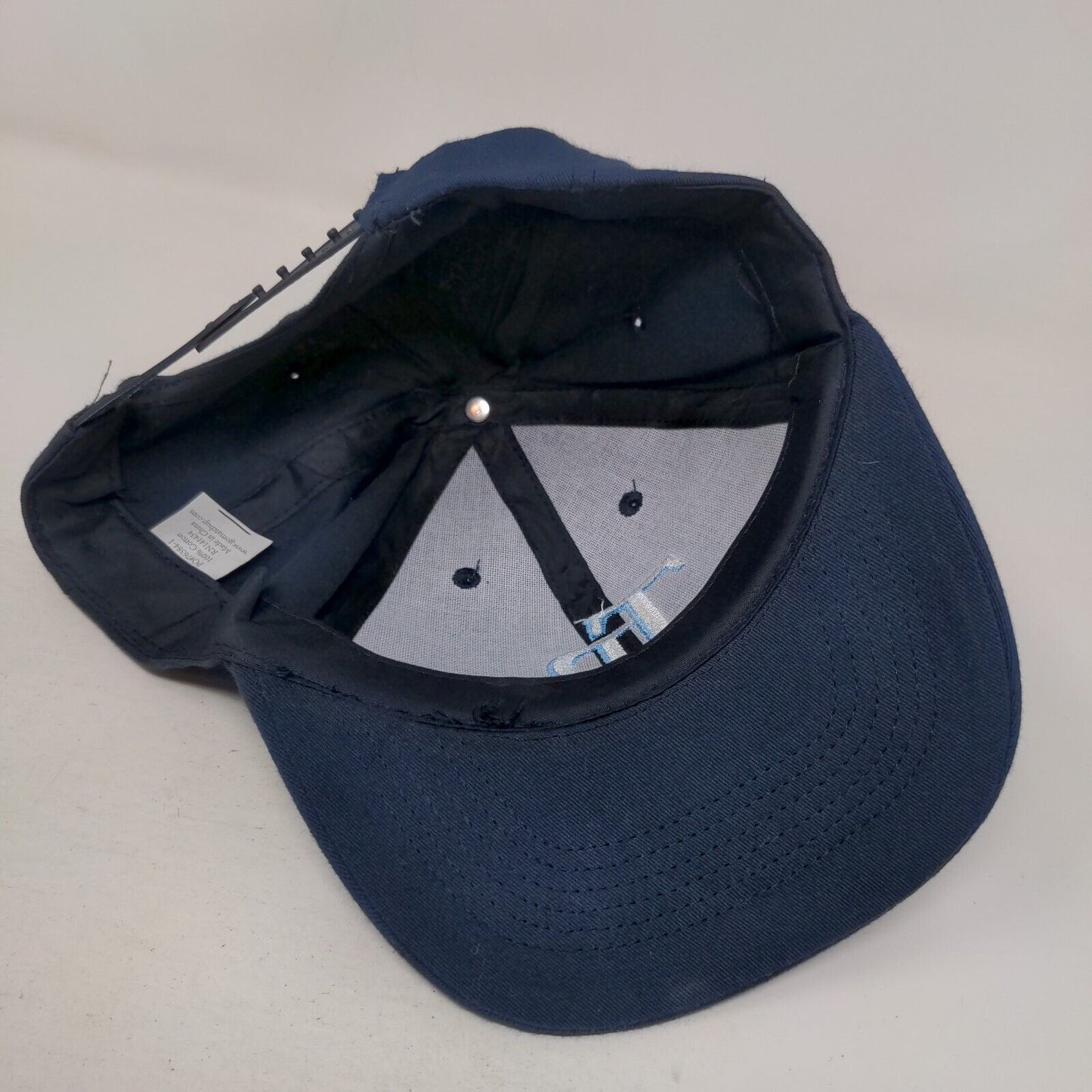 Tampa Bay Rays Snapback Hat Blue Embroidered Logo 100% Cotton MLB