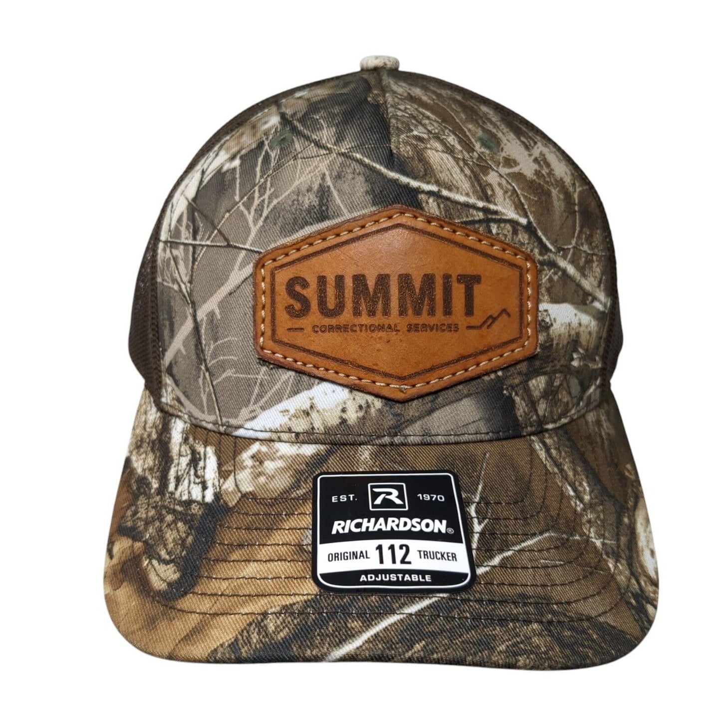 Summit Correctional Services Snapback Trucker Hat Camouflage OS Mesh Richardson