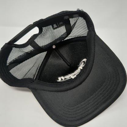 Oregon Snapback Frame Trucker Hat Black One Size Mesh Back AS Colour
