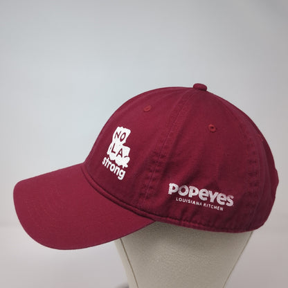 NOLA Strong Popeyes Slideback Hat Red One Size Adjustable Comfort Colors