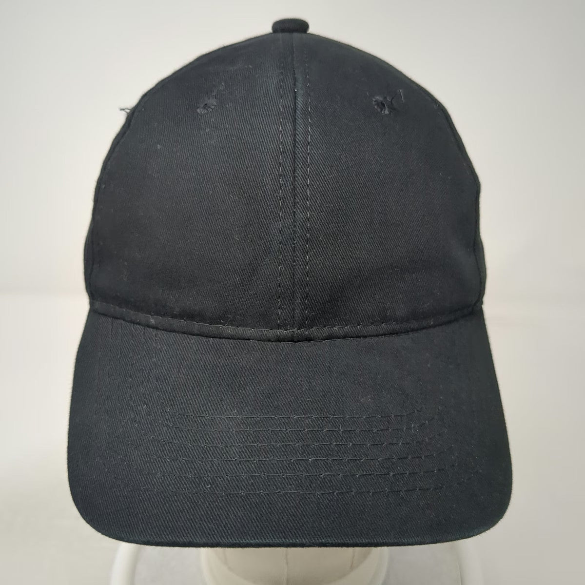 George Baseball Cap Black One Size Adjustable Strapback Plain Solid Blank Hat