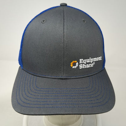 Richardson Trucker Hat Gray Blue One Size Snapback Equipment Share Mesh Logo