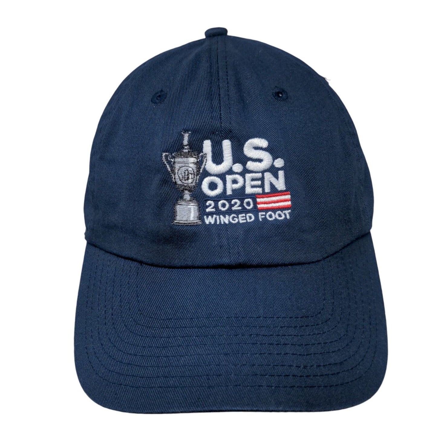 US Open 2020 Winged Foot Slideback Hat Blue One Size Classic Cut 6 Panel Ahead
