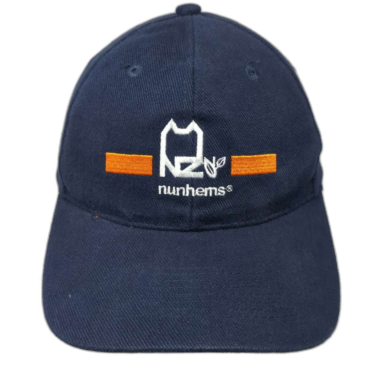 Blue Baseball Cap One Size Nunhems Embroidered Logo Strapback Cotton Orange Hat