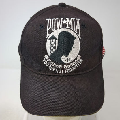NRG Baseball Cap Black One Size POW MIA USA Flag You Are Not Forgotten Hat