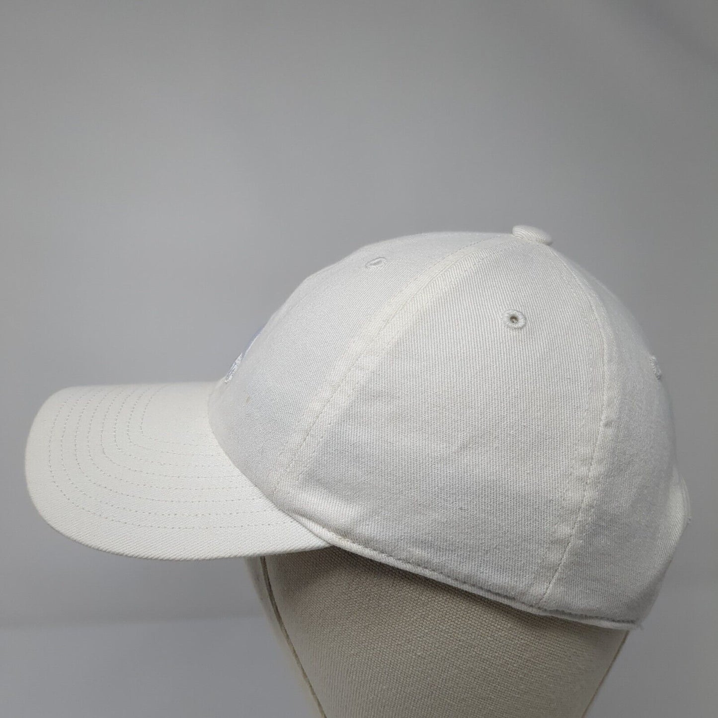 Adidas Slideback Hat White One Size Adjustable Embroidered Aeroready 6 Panel