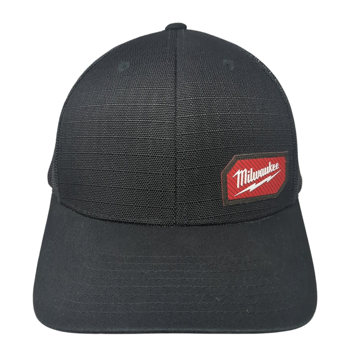 Milwaukee Snapback Mesh Back Trucker Hat Black One Size Adjustable