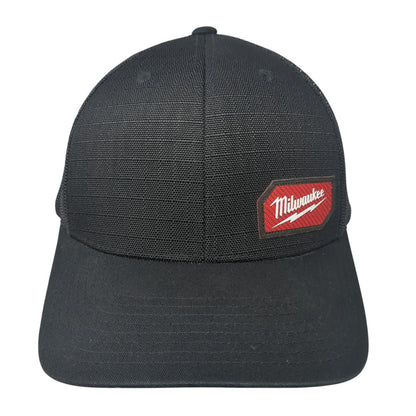 Milwaukee Snapback Mesh Back Trucker Hat Black One Size Adjustable